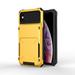 iPhone X Case iPhone XS Case Mantto Wallet Cover 5 Credit Card Slots Holder Flip Hidden Rugged Dual Layer PC & TPU 2 in 1 Protection Hybrid Tough Back Armor For Apple iPhone X/XS Yellow