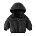 SYNPOS Kids Hooded Thick Down Hooded Jacket Outerwear for 1-6 Years Boy Girl