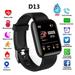 Bluetooth Heart Rate Blood Pressure Smart Watch Fitness Tracker Bracelet Color:black