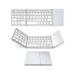 Carevas Wireless BT Keyboard Mini Folding Keyboard Portable Ultra Slim BT Keyboard with Touchpad for Windows/Android/iOS Silver