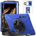 Samsung Tab S8 Ultra Case 14.6 inch tablet Case with Shoulder Strap Dteck Heavy Duty Rugged Shockproof Cover with 360 Rotating Hand Strap for Samsung Galaxy Tab S8 Ultra SM-X900/X906 Blue