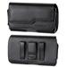 Leather Belt Clip Case Holster Pouch Holder For Motorola One Power with Otterbox Defender / Lifeproof / Battery Case On [Classic]