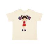 Inktastic Cheerleaders Cheerleading Cute Girl Brown Hair Girls Toddler T-Shirt