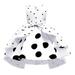 Zpanxa Baby Girls Retro Polka Dot Dress Toddler Girls Princess Dress Little Girls Party Wedding Dress Rose Print Kids Pageant Flower Girl Sleeveless Dress Christmas Dress White (6-7 Years)