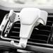 Universal Gravity Auto Phone Holder Car Air Vent Clip Mount Mobile Phone Holder White Non-rotatable