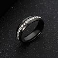 Floleo Clearance Unisex Stainless Steel Crystal Ring For Men And Women Fashion Couple Ring Clearance