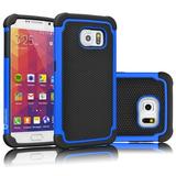 Galaxy S7 Case Samsung S7 Cover Tekcoo [Tmajor] [Blue/Black] Shock Absorbing Hybrid Rubber Plastic Impact Defender Rugged Slim Hard Case Cover Shell For Samsung Galaxy S7 S VII G930 GS7