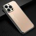 Case for iPhone 11 Pro Max 6.5 Inch Ultra Slim Thin Fit Soft Silicone Bumper Shockproof Anti-Fingerprints Protective Case Aluminum Back Military Grade Metal Lens Protection Phone Cover Gold