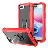 iPhone 6 Plus/iPhone 7 Plus Case 5.5 iPhone 8 Plus Cover Allytech Heaavy Duty Four Layer Dropproof Defender Ring Kickstand Cell Phone Case for iPhone 8 Plus/7 Plus/6 Plus(5.5 inch) Red + Black
