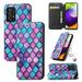 Case for Samsung Galaxy A51 Case Galaxy A51 5G Case Wallet Case PU Leather and Hard PC RFID Blocking Slim Durable Protective Phone Case Cover For Samsung Galaxy A51 5G Purple Rhombus