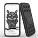 INFUZE Qi Wireless Portable Charger for AT&T Fusion 5G External Battery (12000 mAh 18W Power Delivery USB-C/USB-A Quick Charge 3.0 Ports Suction Cups) - Abstract Owl