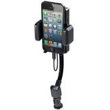 iPhone 6S All-in-one Car Mount FM Transmitter Charging Holder USB Port Dock Cradle Gooseneck Rotating K1K