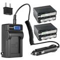 Kastar 2-Pack NP-F970 Battery and LCD AC Charger Compatible with Sony CCD-TR1100E CCD-TR12 CCD-TR18 CCD-TR2 CCD-TR200 CCD-TR205 CCD-TR215 CCD-TR2200 CCD-TR2300 CCD-TR280 CCD-TR290 CCD-TR3