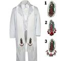 6pc Boy Toddler Baby Communion Baptism Christening White Tuxedo Suit Stole SM-20