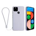 Insten Liquid Silicone Case For Google Pixel 4a 5G (2020)(NOT For Pixel 4a) Soft Microfiber Lined Full Body Protective Slim Cover Purple