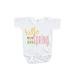 Custom Party Shop Baby Girls Novelty Hello Spring Tulips Onepiece Pink and Yellow