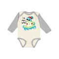 Inktastic I Do What I Want summer snowman surfing Boys or Girls Long Sleeve Baby Bodysuit