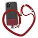 Keluoda Cell Phone Lanyard - Universal Neck Phone Holder w/Card Pocket and Silicone Neck Strap - Compatible with Most Smartphones Red