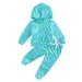 Fanvereka Baby Girl Boy Tie Dye Print Long Sleeve Hoodies Top Tracksuit Pants 2Pcs Set