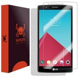 Skinomi Silver Carbon Fiber Skin & Screen Protector for LG G4 Beat / LG G4S