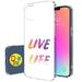 TalkingCase Slim Case for Apple iPhone 14 Plus Thin Gel Tpu Cover With Tempered Glass Screen Protector Live Life Rainbow Print Light Weight Flexible Soft Anti-Scratch Printed in USA