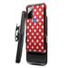 Capsule Case Compatible with Cricket Innovate 5G [Military Shockproof Kickstand Belt Clip Holster Heavy Duty Black Case Phone Cover] for Cricket Wireless Innovate 5G (Polka Dot)