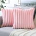 PhoneSoap 17.7 X17.7 Black White Striped Pillowcase Summer Home Pillowcase Cushion Cover Pillow Cases Standard Size Cotton Pink
