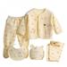 Bullpiano New Born Essential Babies Gift Set 5 Pieces - Baby Boy Stuff Pure Cotton Clothing Set - Casual New Born Baby Clothes Set | Newborn Boy Clothes