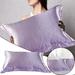 PhoneSoap Solid Color Silk Pillowcase Silk No Zipper Envelope Pillow Pillow Cover Pillow Cases Standard Size Cotton L
