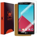 Skinomi Gold Carbon Fiber Skin & Screen Protector for LG G4 Beat / LG G4S