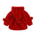 Tarmeek Baby Toodler Fuzzy Jacket Thicken Plush Cute Hoodie Cotton Coat Winter Warm Outerwear Hairball Thick Coat 0-2T