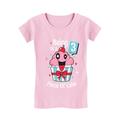 Gift for 3 Year Old Girl 3rd Birthday Funny Cupcake Infant Girls Fitted T-Shirt 2T Pink