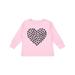 Inktastic Heart Made Of Paws Dog Paws Puppy Paws - Black Boys or Girls Long Sleeve Toddler T-Shirt