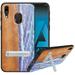 Labanema Samsung Galaxy A40 2019 Case Samsung Galaxy A40 2019 Cover with Metal Kickstand Natural Wood TPU Cover Anti Scratch Case for Samsung Galaxy A40 2019 (Waves)