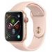 Pre-Owned Apple Watch Series 5 (GPS + Cell) - 44mm - Gold Stainless Steel Face with Pink sport band (Refurbished: Good)