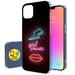 TalkingCase Slim Case for Apple iPhone 14 Thin Gel Tpu Cover With Tempered Glass Screen Protector Girl Power Neon Lip Print Light Weight Flexible Soft Anti-Scratch Printed in USA