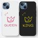 iPhone 11 Case King Queen TPU Candy Phone Case for Apple iPhone 11 Couple Cell Phone Case Coque for iphone 11 pro max case for couple iphone 7 case for girls 13 iphone case