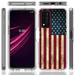 Allytech for T-Mobile Revvl V+ 5G Case and Cover Shock-Absorption Anti-Scratch Crystal Clear Soft TPU Bumper and Front PC Protective Case (NO Screen Protector) for T-Mobile V+ 5G National Flag