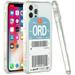 for Apple iPhone 11 (6.1 ) Airplane Travel Boarding Pass Tags Design Clear Transparent TPU Bumper Shockproof Protective Cover Xpm Phone Case [ORD - Chicago]