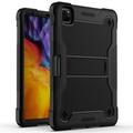 For Apple iPad Pro 11 2nd Generation 2020 / iPad Air 4th Generation 2020 Dual Layer Protective Shockproof Kickstand Heavy Duty Case Cover Black/Black