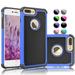 Njjex Phone Case For 5.5 iPhone 8 Plus / iPhone 7 Plus Njjex 2-Piece Shockproof Rugged Rubber Plastic Hard Case Cover For iPhone 8 Plus (2017) / iPhone 7 Plus (2016) -Deep Blue