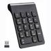 Wireless Numeric Keypad Mini 2.4G 18 Keys Number Pad Portable Silent Financial Accounting Numeric Keypad Keyboard Extensions for Laptop PC Desktop Notebook(Black)