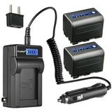 Kastar 2-Pack NP-QM71D Battery and LCD AC Charger Compatible with Sony NP-FM30 NP-FM50 NP-FM55H NP-QM50 NP-QM51 NP-FM70 NP-FM71 NP-QM71 NP-QM71D NP-FM90 NP-FM91 NP-QM91 NP-QM91D Battery