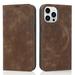 Dteck PU Leather Case for iPhone 13 Pro Max 6.7 2021 [Support Magsafe Charger][RFID Blocking] [Flip Stand][Card Slots Wallet] [PU Leather Shockproof] Case for Apple iPhone 13 Pro Max 2021 Brown