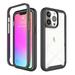 iPhone 13 Pro Max Case Protective CASELIX Clear Case Full Body Protection Rugged Shockproof Case Hard Protective Back Cover for iPhone 13 Pro Max Case Black