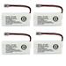 Kastar 4-Pack Battery Replacement for Uniden DECT2185-3 DECT2188 DECT2188-2 DECT2188-3 DECT2188-4 DECT2188-5 DECT2662 DECT2662-2 DECT2882 DECT2882-2 DECT2882-3 DECT2888 DECT2888-3 1780-2