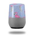 Decal Style Skin Wrap for Google Home Original - Flamingos on Blue (GOOGLE HOME NOT INCLUDED) by WraptorSkinz