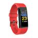 Mancro Fitness Tracker Activity Tracker Watch with Heart Rate Monitor Waterproof Smart Fitness Band with Step Counter Calorie Counter Pedometer Watch for Kids Women and Men Red
