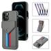 Phone Case for iPhone 11 Pro(5.8-inch 2019 Released) Allytech Wallet Credit Holder Purse Case with Removable Neck Strap Lanyard Square Corners Stand Protective Back Cover for iPhone 11 Pro Gray