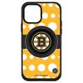 OtterBox Black Boston Bruins Otter+Pop PopSocket Symmetry Polka Dot Design iPhone Case